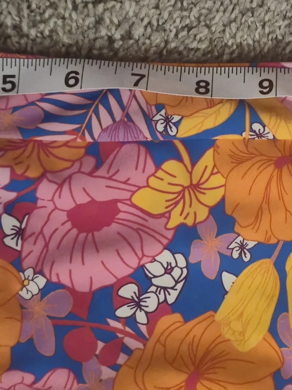 Floral High-Waist Bikini Set - Pink & Orange Floral